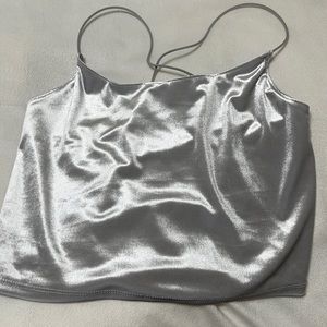 little grey crop top from garage.